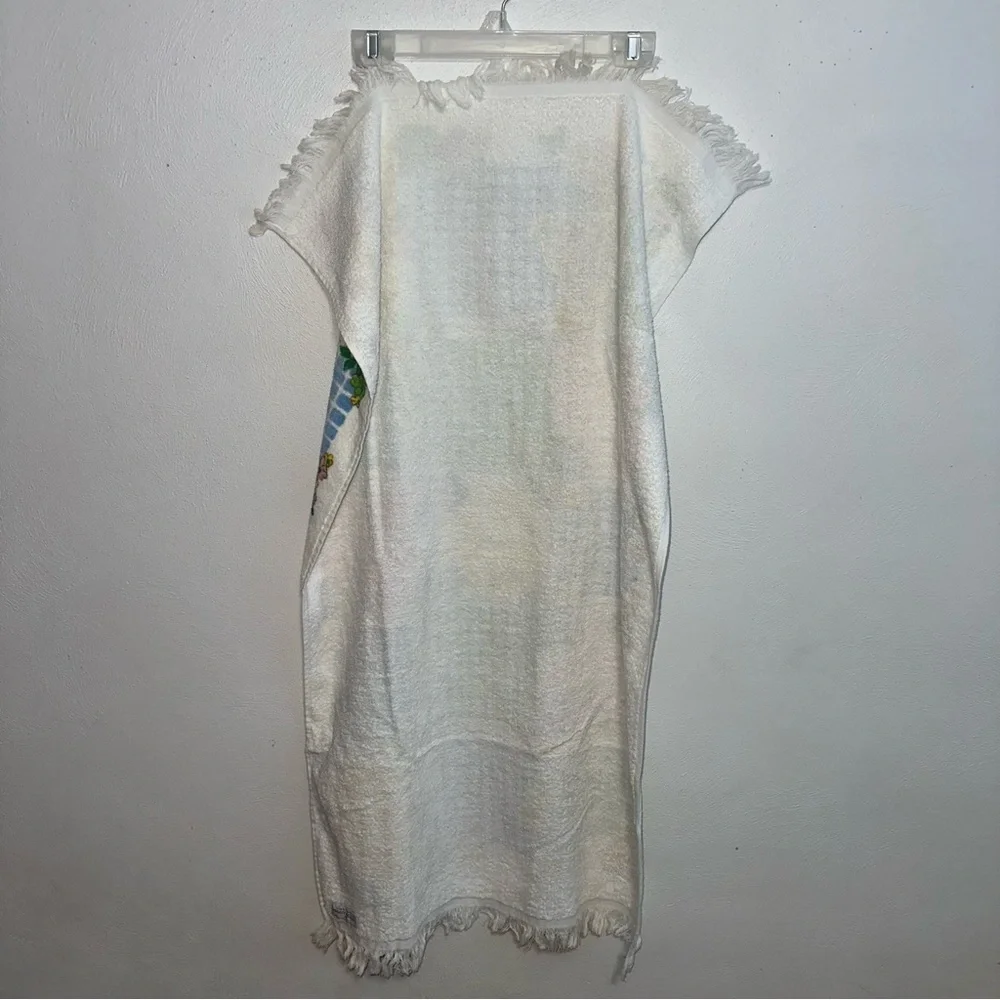 Vtg Floral Gingham Towel